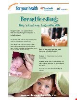 PDF Thumbnail for Breastfeeding - Baby's Best Way to Good Health (colour)