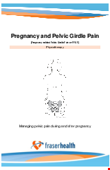 PDF Thumbnail for Pregnancy and Pelvic Girdle Pain