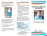 PDF Thumbnail for Behaviour Support in Care Homes: For residents and family