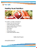 PDF Thumbnail for Heart Healthy Nutrition