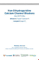 PDF Thumbnail for Non-Dihydropyridine Calcium Channel Blockers 