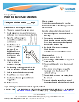 PDF Thumbnail for Suture Removal: How to take out stitches