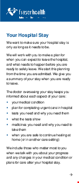 PDF Thumbnail for Your Hospital Stay