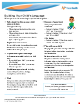 PDF Thumbnail for Building Your Child's Language - When your child is starting to put words together....