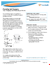 PDF Thumbnail for Parathyroid Surgery - Your Surgery and Recovery at Home