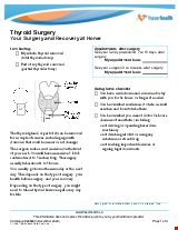 PDF Thumbnail for Thyroid Surgery - Your Surgery and Recovery at Home