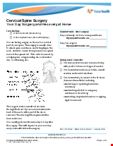 PDF Thumbnail for Cervical Spine Surgery Your Day Surgery and Recovery at Home