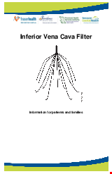 PDF Thumbnail for Inferior Vena Cava (IVC) Filters- Patient Information
