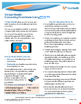 PDF Thumbnail for Virtual Health: Connecting from Home Using ZOOM