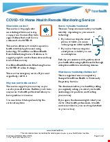 PDF Thumbnail for COVID-19: Home Health Remote Monitoring Service