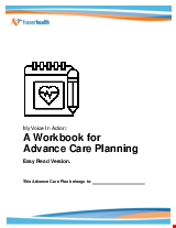 PDF Thumbnail for My Voice in Action: A Workbook for Advance Care Planning EASY READ Version