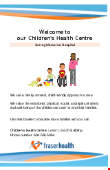 PDF Thumbnail for Welcome to our Children’s Health Centre 
