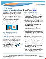 PDF Thumbnail for Virtual Health: Connecting From Home using Microsoft Teams
