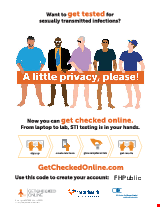 PDF Thumbnail for Get Checked Online for Sexually Transmitted Infections {FHPublic} Small Poster B