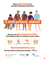 PDF Thumbnail for Get Checked Online for Sexually Transmitted Infections {FHDoc} Small Poster A