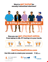 PDF Thumbnail for Get Checked Online for Sexually Transmitted Infections {FHDoc} Small Poster B