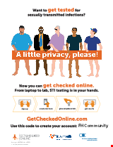 PDF Thumbnail for Get Checked Online for Sexually Transmitted Infections {FHComm} Small Poster B