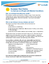 PDF Thumbnail for Summer Heat Safety for Seniors and People with Medical Conditions (Large Text Version)