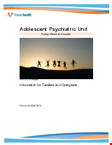 PDF Thumbnail for Adolescent Psychiatric Unit: Information for Families and Caregivers 
