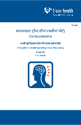 PDF Thumbnail for Concussion: A Guide to Understanding Symptoms and Recovery for Adults