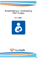 PDF Thumbnail for Breastfeeding or Chestfeeding After Surgery - Is it safe?