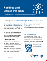 PDF Thumbnail for Families and Babies Program Poster