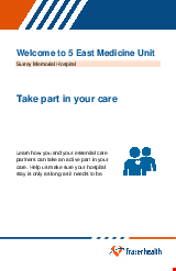 PDF Thumbnail for Welcome to 5 East Medicine Unit: Take part in your care