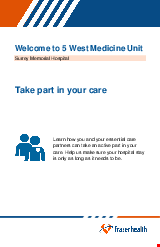 PDF Thumbnail for Welcome to 5 West Medicine Unit: Take part in your care