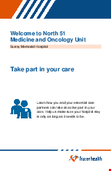 PDF Thumbnail for Welcome to North 51 Medicine and Oncology Unit: Take part in your care