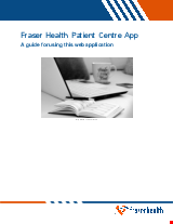 PDF Thumbnail for Fraser Health Patient Centre App