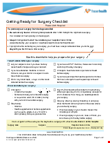 PDF Thumbnail for Getting Ready for Surgery Checklist-
