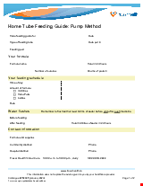 PDF Thumbnail for Home Tube Feeding Guide: Pump Method