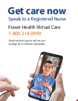 PDF Thumbnail for Fraser Health Virtual Care - Postcard (Female Nurse)