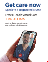 PDF Thumbnail for Fraser Health Virtual Care - Postcard (Male Nurse)