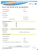 PDF Thumbnail for Home Tube Feeding Guide: Syringe Method