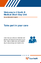 PDF Thumbnail for Welcome to 2 North B Medical Short Stay Unit: Take part in your care