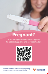 PDF Thumbnail for Pregnant - Register for Support and Services (Large Poster)